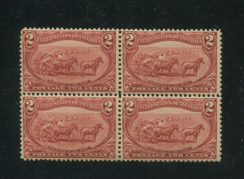 1898 United States Postage Stamp #286 Mint Never Hinged F/VF Block of 4 