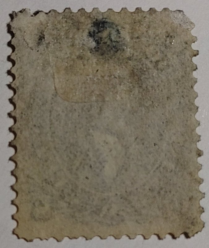 Scott Stamp# 72b - 1861-62 90¢ Used Washington Scarce Dark Blue.  SCV $950.00