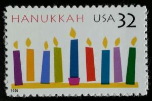 1996 32c Hanukkah, Candles, SA Scott 3118 Mint F/VF NH