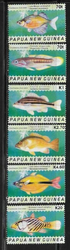 Papua New Guinea 1099-1104 Fish Mint NH