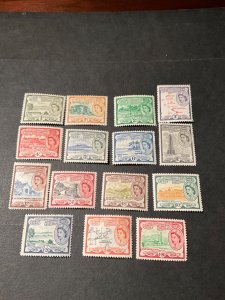 Stamps St Kitts-Nevis Scott # 120-134  hinged