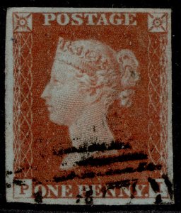 GB QV SG8, 1d red-brown, FINE USED. Cat £35.  PII 