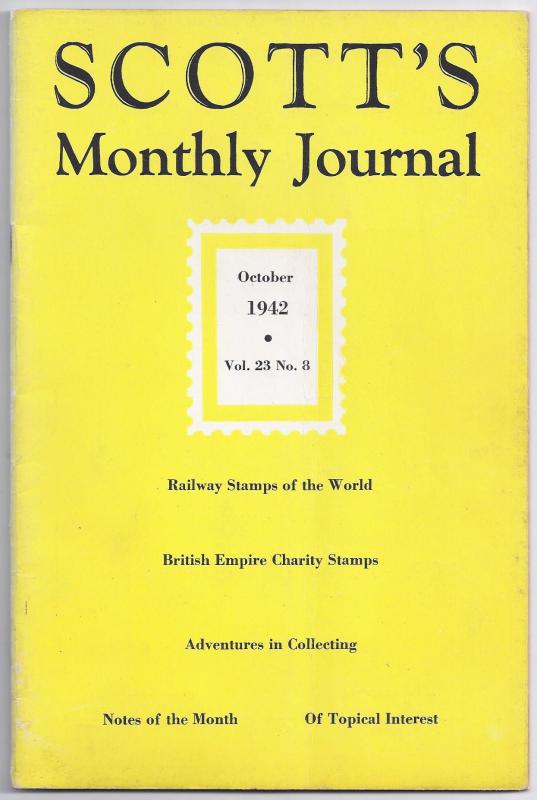 Scott's Monthly Journal - October 1942 Vol 23 No 8 (WW II stamp collecting)