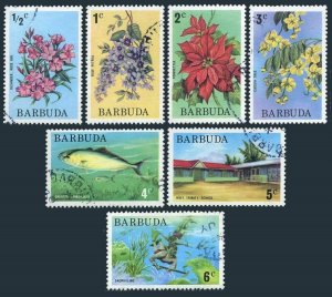 Barbuda 170-176,CTO. 1974.Flowers,Tree,Fish,Holy Trinity School,Snorkeling.