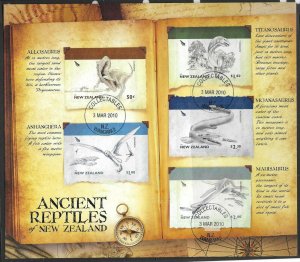 NEW ZEALAND SGMS3198 2010 DINOSAURS OF NEW ZEALAND  FINE USED 