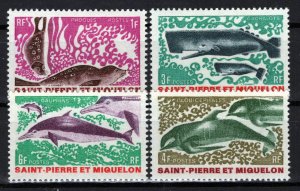 St. Pierre & Miquelon 389-392 MNH Marine Life Whales Dolphins ZAYIX 0524S0154