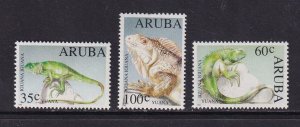 Aruba  #98-100  MNH  1993  iguana