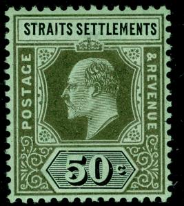 MALAYSIA - Straits Settlements SG164, 50c black/green, LH MINT. Cat £11.