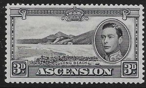 ASCENSION SG42a 1940 3d BLACK & GREY p13½ MTD MINT