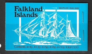 FALKLAND ISLANDS SGSB3 1979 MAIL SHIPS BOOKLET MNH