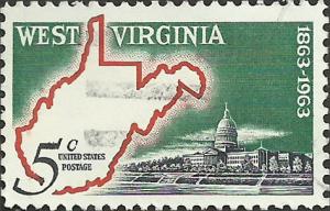 # 1232 USED WEST VIRGINIA STATEHOOD 100TH ANNIV.    