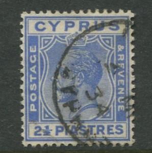 Cyprus - Scott 99 - KGV Definitive Issue -1924 - Used - Single 2.1/2pi Stamp