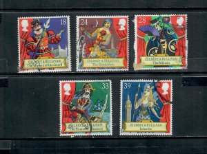 G.B 1992 COMMEMORATIVES  SET GILBERT AND SULLIVAN USED h 201221