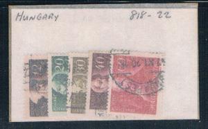 Hungary 818-22 Used Partial Set Scott nums Shown (H0068)