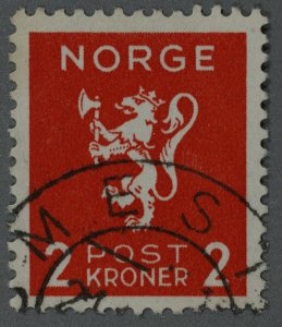 Norway #205 Used VF Bright Place Cancel