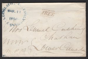 1856 Legislative Assembly Canada (MAR 31 1856) in blue at Toronto on over to ...