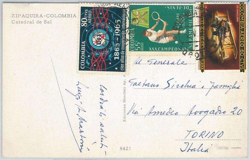 59884 - COLOMBIA - POSTAL HISTORY: SPECIAL  CARD 1966 -  UIT  Tennis