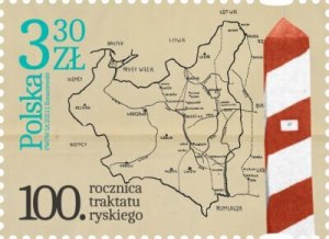 Poland 2021 MNH Stamp Map First World War I New Polish Borders Treaty of Riga