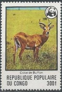 Congo (PR) 458 (mnh) 300f Buffons cob