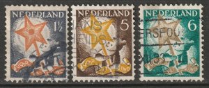 Netherlands 1933 Sc B66-8 partial set used