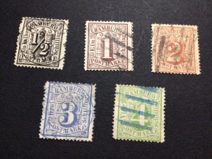 German States Hamburg 1865 used  stamps Ref 57650