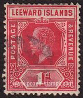 Leeward Islands SG#60 Used - 1912 1d.  - King George V