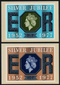 Great Britain 810.2-14 maxi (PHQ22) cards - Queen Elizabeth Silver Jubilee