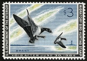 US Sc RW30 Brant $3.00 1963 MNH Original Gum VF Duck Hunting Permit Stamp