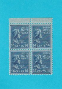 US 819 MNH OG BLOCK OF FOUR