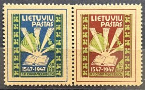 Lithuania 1947 Stero L23C MNH Scarce Gray Paper Meerbeck camp