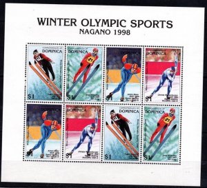 Dominica 1997 MNH Stamps Mini Sheet Scott 1982 Sport Olympic Games Skiing