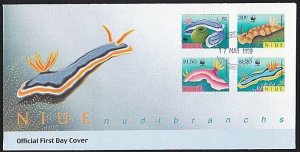 NIUE 1999 WWF Marine Life set used on FDC.................................A9150a