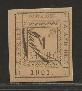 TRANSVAAL SC# 192(SG#18a) NO PERIOD AFTER RIGHT 'AFR'   FVF/MOG