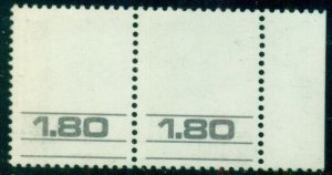 ISRAEL #585v, 1.80 pair with VIOLET BLUE MISSING ERROR, og, NH, VF