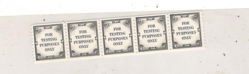 US TEST COIL STRIP OF 5 MNH OG