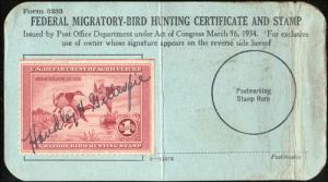 RW2 1935 FEDERAL DUCK ON FORM 3333 UNDATED