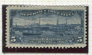 ARGENTINA; 1902 early Rosario Docks issue fine Mint hinged Shade of 5c. value