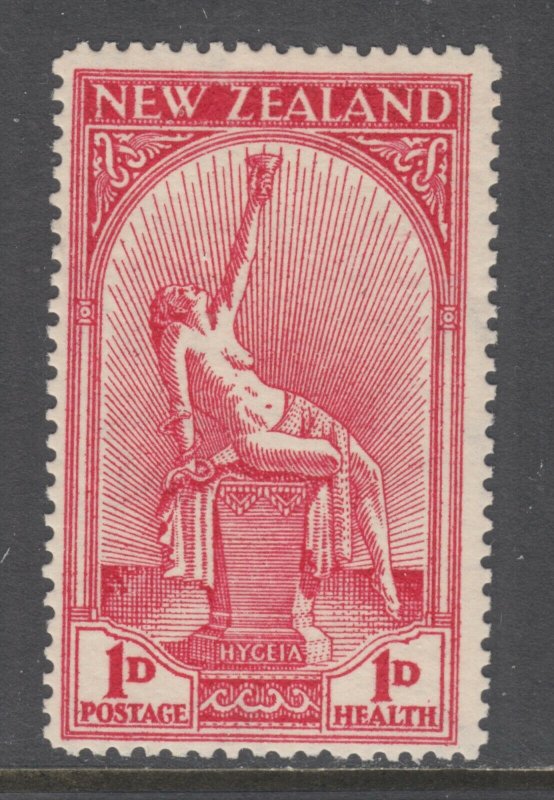 New Zealand Sc B5 MLH. 1932 1p+1p carmine Hygeia, Goddess of Health, cplt set