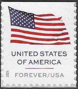 USA Sc. 6021 (F) Flag 2025 MNH BCA bklt. single