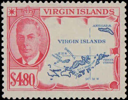 Virgin Islands #102-113, Complete Set(12), 1952, Hinged