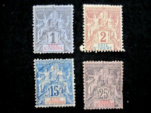 IVORY COAST - SCOTT# 1-2,7,10 - MINT/USED - CAT VAL $46.70