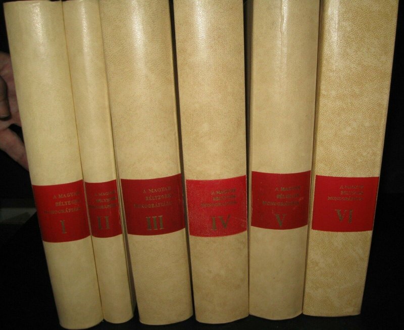 HUNGARY POSTAL STAMPS BIBLE VOLUMES 1-6 HARDCOVER BOOKS, HUNGARIAN LANGUAGE 