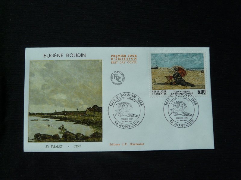 art paintings Eugene Boudin FDC France 1987 (ref 44891)