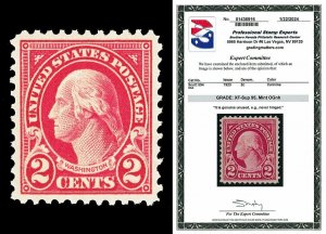 Scott 554 1923 2c Washington Perf 11 Mint Graded XF-Sup 95 NH with PSE CERT