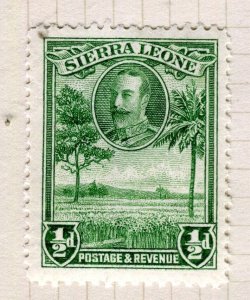 SIERRA LEONE; 1930s early GV pictorial issue Mint hinged 1/2d. value