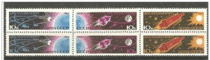 Russia/USSR 1963,Cosmonauts Day Apr 12,Space Block of 6,Sc # 2732,VF MNH**