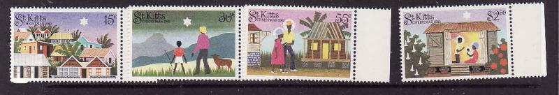 St. Kitts-Sc#127-30-Unused NH set-Christmas-1983-