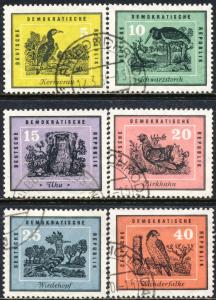 Germany DDR 1959 Sc 444-9 Bird Fauna Protection Stamp U