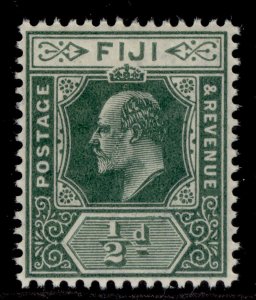 FIJI EDVII SG118, ½d green, NH MINT. Cat £12.