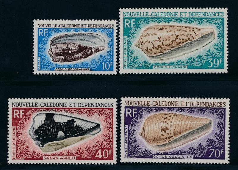 New Caledonia 370, C58-60 Mint NH, Seashells